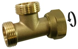 Té double M/F à visser laiton F12 x 17 pour cuivre