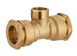 Te M À Compression Laiton D.20 Pour Tube En Polyéthylène