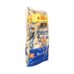 Bois d'allumage WOODSTOCK, sac de 20 L + 10% gratuit, L. 10 cm, résineux