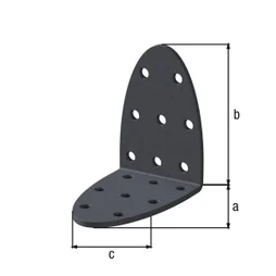 Equerre Multi Trous Galva 60X60Mm