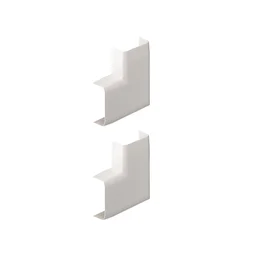 Lot De 2 Angles Plats Blanc Pour Moulure, H. 3.4 X P.1.5 Cm