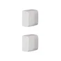 Lot De 2 Embouts Blanc Pour Moulure, H. 2.6 X P.1.5 Cm