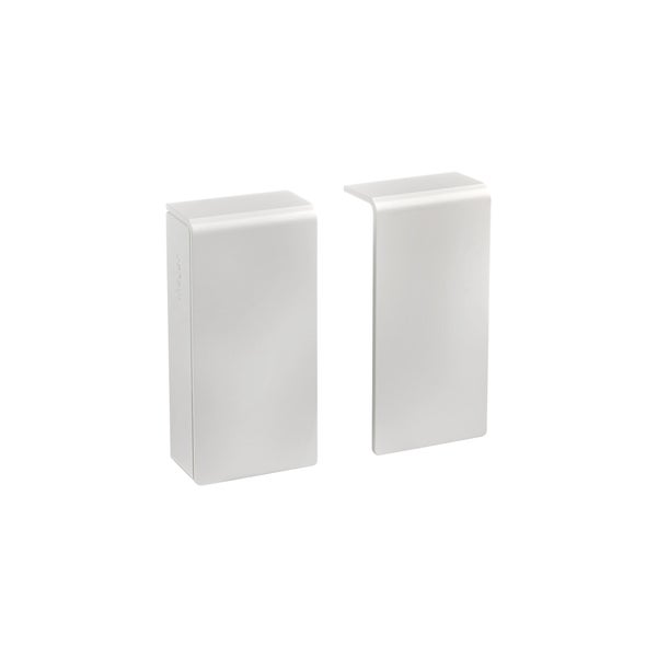 Lot De 2 Embouts Blanc Pour Plinthe, H. 10 X P.3.7 Cm