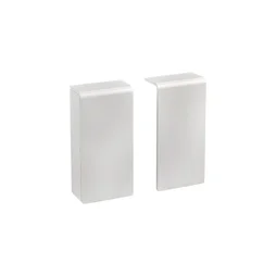 Lot De 2 Embouts Blanc Pour Plinthe, H. 10 X P.3.7 Cm