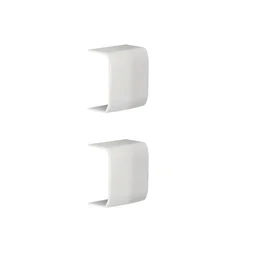 Lot De 2 Jonctions Blanc Pour Moulure, H. 3.4 X P.1.5 Cm