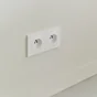 Double Prise Avec Terre Horizontal Neptune, Blanc, Legrand