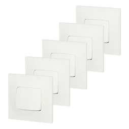 Lot De 5 Interrupteurs Va-Et-Vient Neptune, Blanc, Legrand
