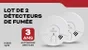 Lot de 2 détecteurs de fumée KIDDE, 3 ans