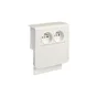 Boitier double 2 prises + terre 20 x 80 mm blanc tehalit