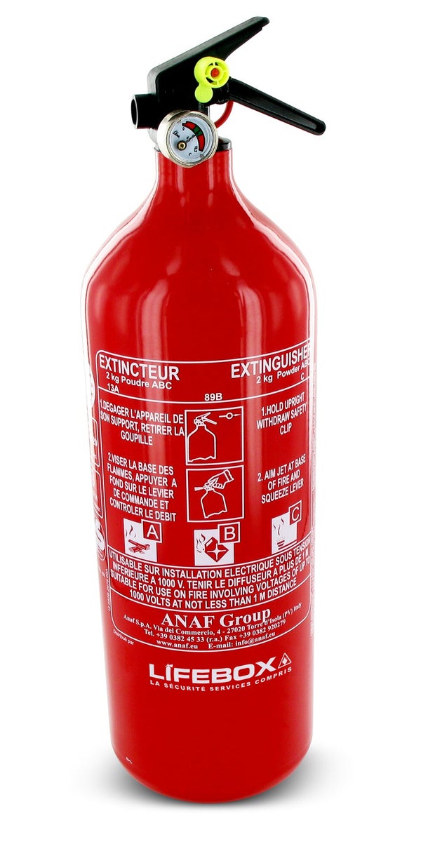 Extincteur 2Kg Nf Poudre Abc Lifebox