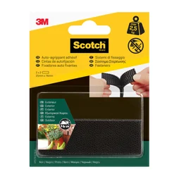 4 Bandes Auto-Agrippantes Noir Scotch L.7.6 X L.25 Mm