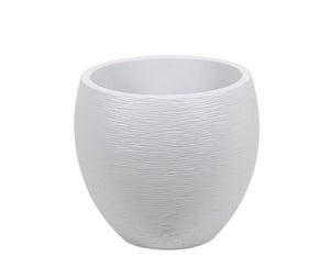 Pot plastique EDA, diam.50 x H.45 cm, blanc cérusé