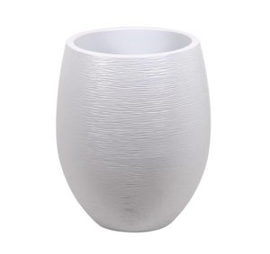 Pot plastique EDA, diam.50 x H.60 cm, blanc cérusé