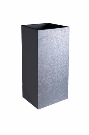 Pot polypropylène carré EDA 39,5 x 39,5 x 80 cm gris anthracite