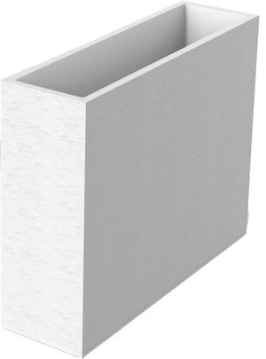 Pot plastique Graphit, L.99.5 x l.29.5 x H.78.5 cm, blanc cérusé