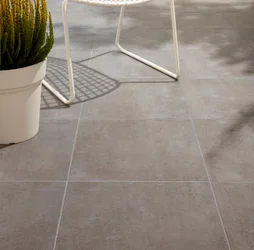 Carrelage Sol Extérieur Forte Effet Béton Anthracite Alma L.45 X L.45 Cm