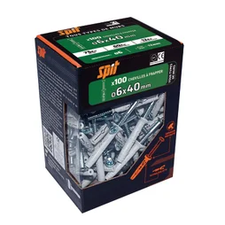 Lot de 100 chevilles à frapper nylon Spit, diam. 6 x L .40 mm