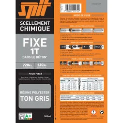 1 Cartouche De Scellement Chimique Gris Spit