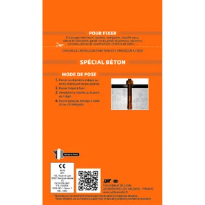 Lot De 4 Goujons À Bague À Expansion Acier Spit, Diam.8 X L.55 Mm
