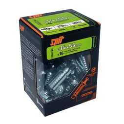 Lot de 16 goujons avec vis prima SPIT, diamètre 14 mm x L. 55 mm