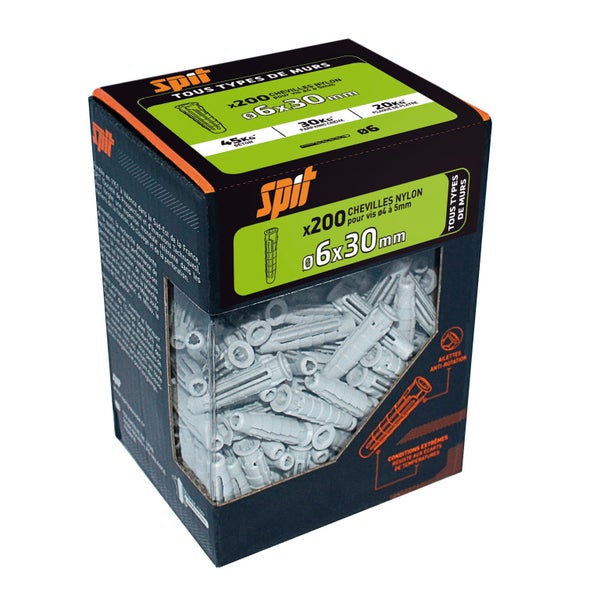 Lot De 200 Chevilles Spit, Diam.6 Mm X L.30 Mm