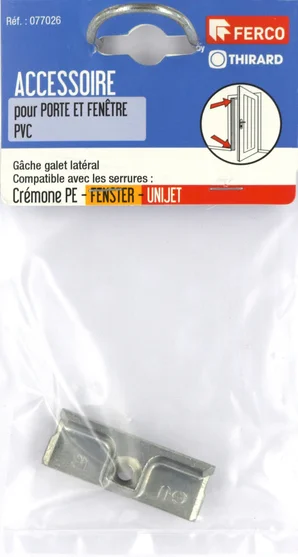 Gâche Galet Pour Pvc Pour Serrure Multipoint Encastrée, Ferco Gris
