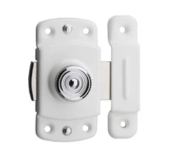 Verrou Automatique Thirard, Acier Laqué Blanc