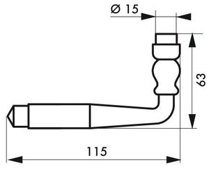 Béquille Aluminium Epoxy X L.12 X H.1.5 Cm