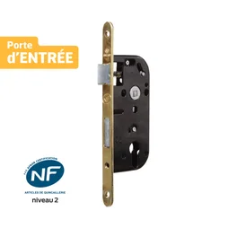 Serrure Encastrée Bricard, À Cylindre, Axe 40 Mm