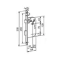 Serrure Encastrée Bricard, À Clé, Axe 40 Mm