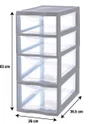 Tour De Rangement Orgamix Plastique , L.26 X P.36.5 X H.63 Cm