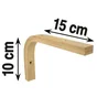 Equerre Multiplis en bois brut, H.10 x P.15 cm