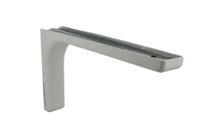 Equerre Léonard Acier Plastifié Blanc, H.14.4 X P.24 Cm