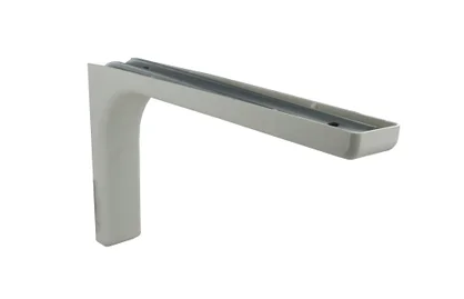 Equerre Léonard Acier Plastifié Blanc, H.14.4 X P.24 Cm
