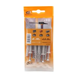 Lot De 10 Chevilles À Frapper Standers, Diam.6 X L.60 Mm