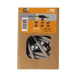 Lot De 75 Chevilles À Frapper Standers, Diam.6 X L.60 Mm
