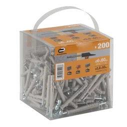 Lot de 200 chevilles à frapper STANDERS diam. 6mm x longueur 60mm