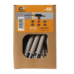 Lot De 40 Chevilles À Frapper Standers, Diam.8 Mm X L.80 Mm