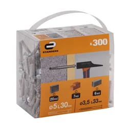 Lot De 300 Chevilles À Frapper Standers, Diam.5 Mm X L.30 Mm