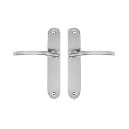 2 poignées de porte Marion sans trou INSPIRE, inox entraxe 195 mm