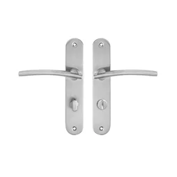 2 poignées de porte Marion condamnation INSPIRE, inox entraxe 195 mm