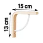 Equerre Multi + Bois Brut Naturel, H.13 X P.15 Cm