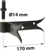 Gond D'Angle Acier Prépeint, H.85X Diam.14 Mm