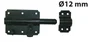 Verrou de box porte cadenas en acier noir, Diam.12 mm L.120 x P.20 mm AFBAT