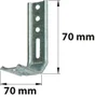 Equerre De Fixation Acier Zingué, H.70 X L.70 X P.30 Mm