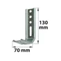 Equerre De Fixation Acier Zingué, H.130 X L.70 X P.30 Mm
