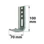 Equerre De Fixation Acier Prépeint, H.100 X L.70 X P.30 Mm