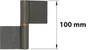 Paumelle De Grille Acier Brut, H.100 X L.90 X P.16 Mm