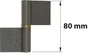 Paumelle De Grille Acier Brut, H.80 X L.80 X P.15 Mm