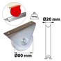 Roue À Support Extérieur Acier Zingué, H.80 X L.120 X P.35 Mm